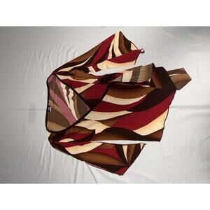 Wild Cat Y2K Women's Medium Wrap Top with Abstract Brown and Red Pattern